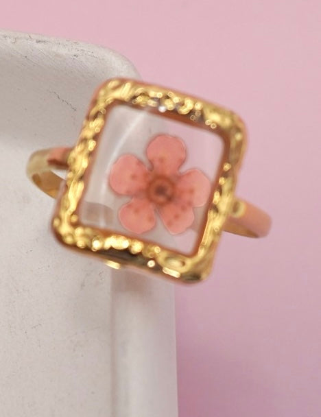 Ella 18k Stainless Steel Tarnish Free Floral Rings