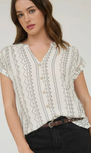 Lionel Black Geo Pattern Button Down Short Sleeve Shirt