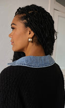 Mara Denim Contrast Sweater Cardigan