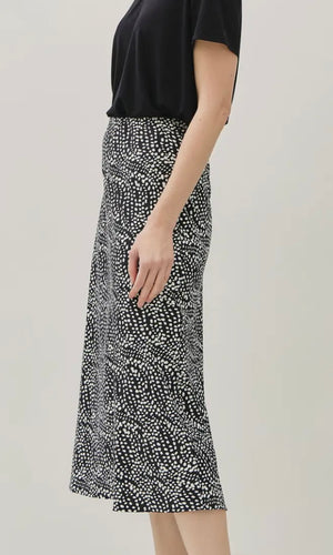 Brooklyn Black Floral Print Skirt