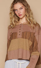 Kelly Choco Oversized Color Blocked Top