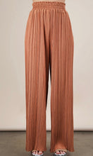 Reagan Camel Solid Wide Leg Pleated Pants