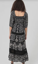Juniper Smocked Bodice Lace Trim Half Sleeve Maxi Dress