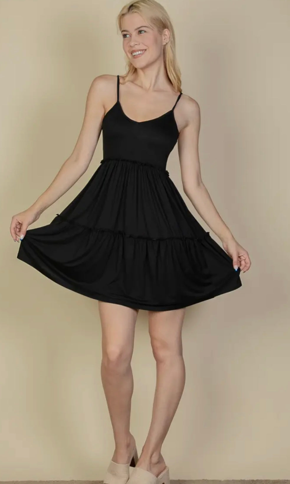 Hailee Tiered Cami Swing Mini Dress