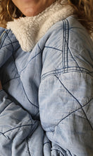 Mercury Sherpa Collar Contrast Quilted Denim Jacket