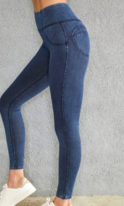 Alaine Blue Ultra Soft Cotton Knit Legging Pant