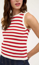 Gambi Red Stripe Sweater Cropped Tank Top