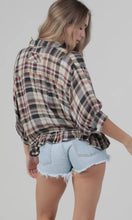 Royce Plaid Shirt with Ruffle Hem