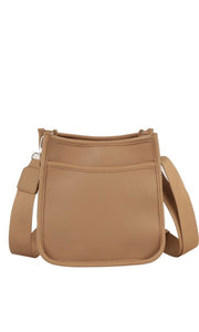 Emmie Taupe Pebbled Crossbody Utility Bag