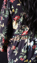 Haisley High Neck Band V Neck Printed Top