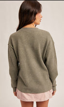 Maddy Olive Waffle Sweater Knit Top