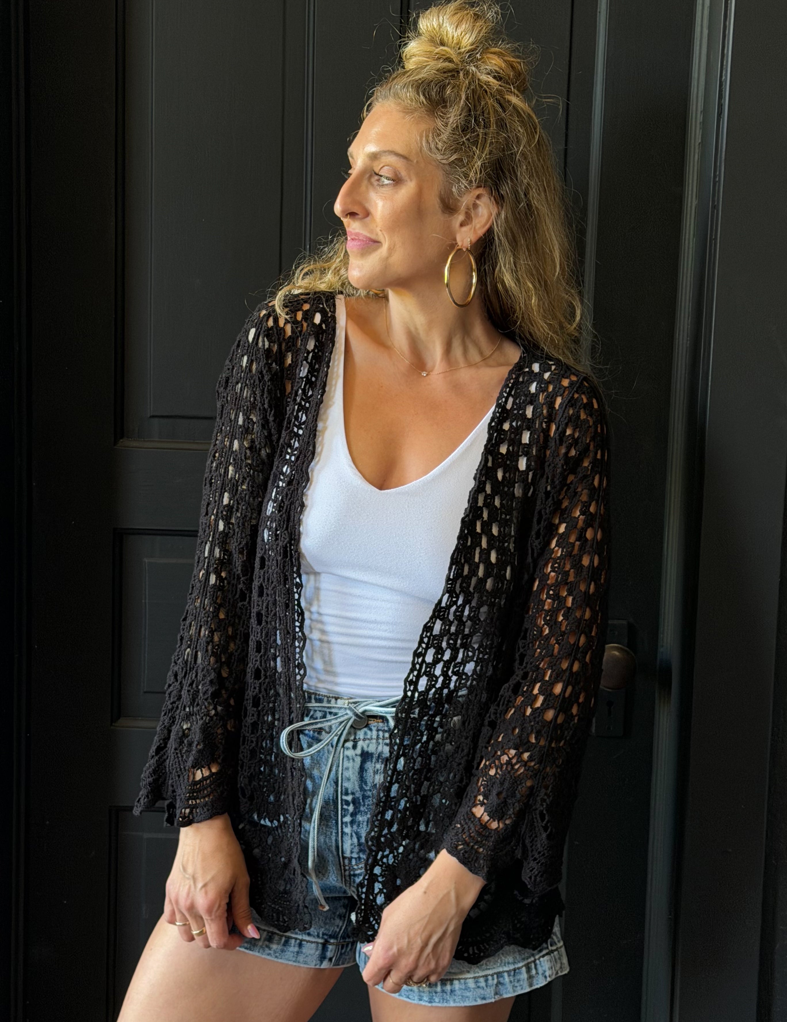 Kenneth Crochet Cardigan Hem
