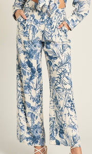 Mila Straight Leg Leaf Print Pants