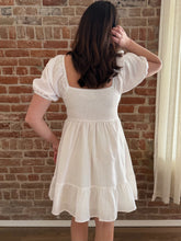 Urvil Bubble Sleeve Smocked Baby Doll Dress