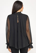 Maddox Black Tiered Ruffled Top
