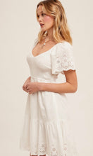 Emma Smocked Detail Eyelet Tiered Babydoll Dress