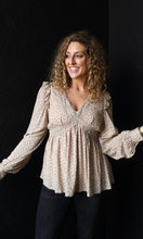 Oakleigh Ditsy V Neck Lace Blouse