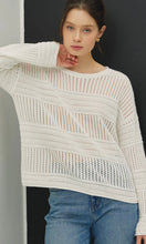 Perry Off White Fisherman Crochet Sweater