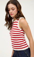 Gambi Red Stripe Sweater Cropped Tank Top