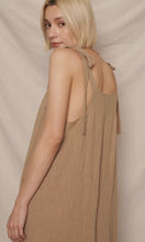 Anthoni Taupe Sleeveless Pleated Jumpsuit