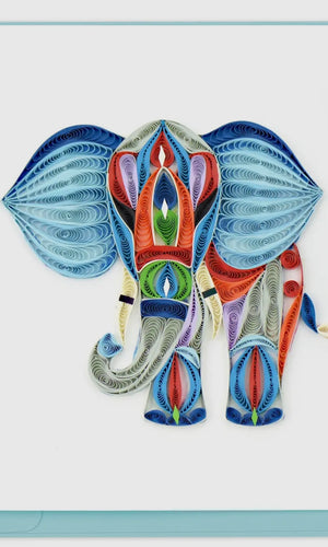 Quilled Abstract Elephant Card