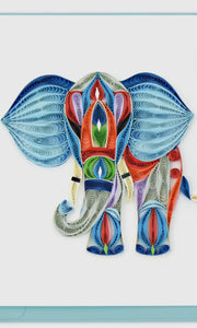 Quilled Abstract Elephant Card