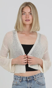 Canyon Ivory Light Weight Open Knit Cardigan Sweater