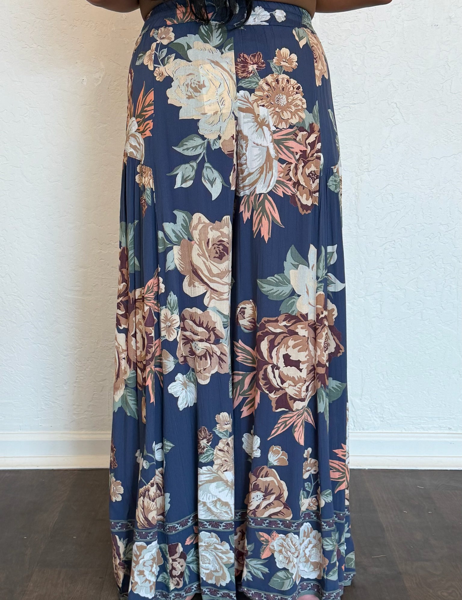 Reese Indigo Tie Waist Wide Leg Pants