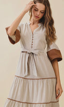 Sylvie Tired Midi Button Down Dress