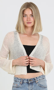 Canyon Ivory Light Weight Open Knit Cardigan Sweater