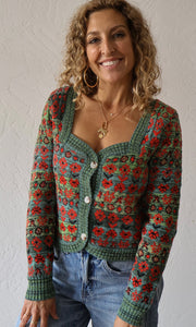 Milani Sweetheart Neckline Sweater Cardigan