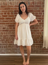 Urvil Bubble Sleeve Smocked Baby Doll Dress