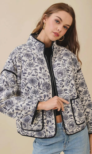 Salomon Cream Floral Jacket