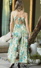 Gwladys V Neck Open Tie Back Wide Leg with Lace Inset Jumpsuit