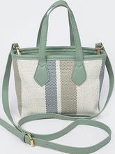 Emmette Stripe Woven Canvas Tote Bag