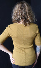 Nash Dijon Classic Ribbed Cotton Short Sleeve Henley Neck Top