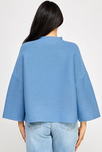 Milo Azure Loose Fit Long Sleeve Top