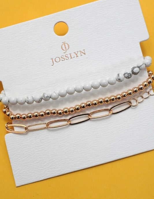 Natural Stone Layered Bracelet Set