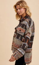Jalen Rust Aztec Print Shacket