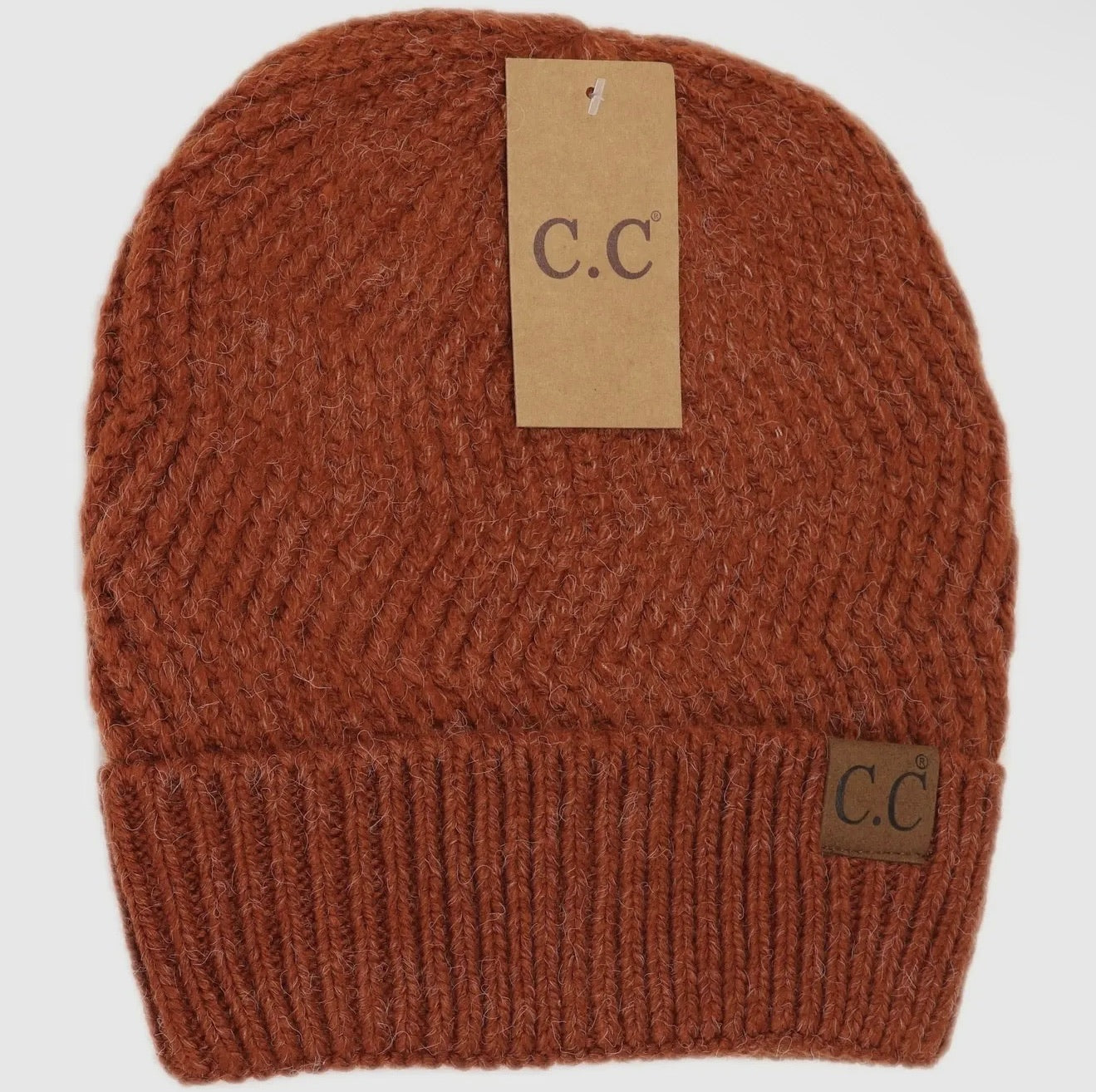Chevron Knit Cuff C.C Beanie