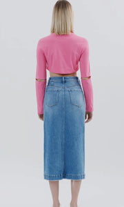 Tucker High Rise Utility Midi Skirt