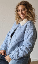 Mercury Sherpa Collar Contrast Quilted Denim Jacket