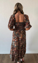 Oden Printed Smocked Midi Dress