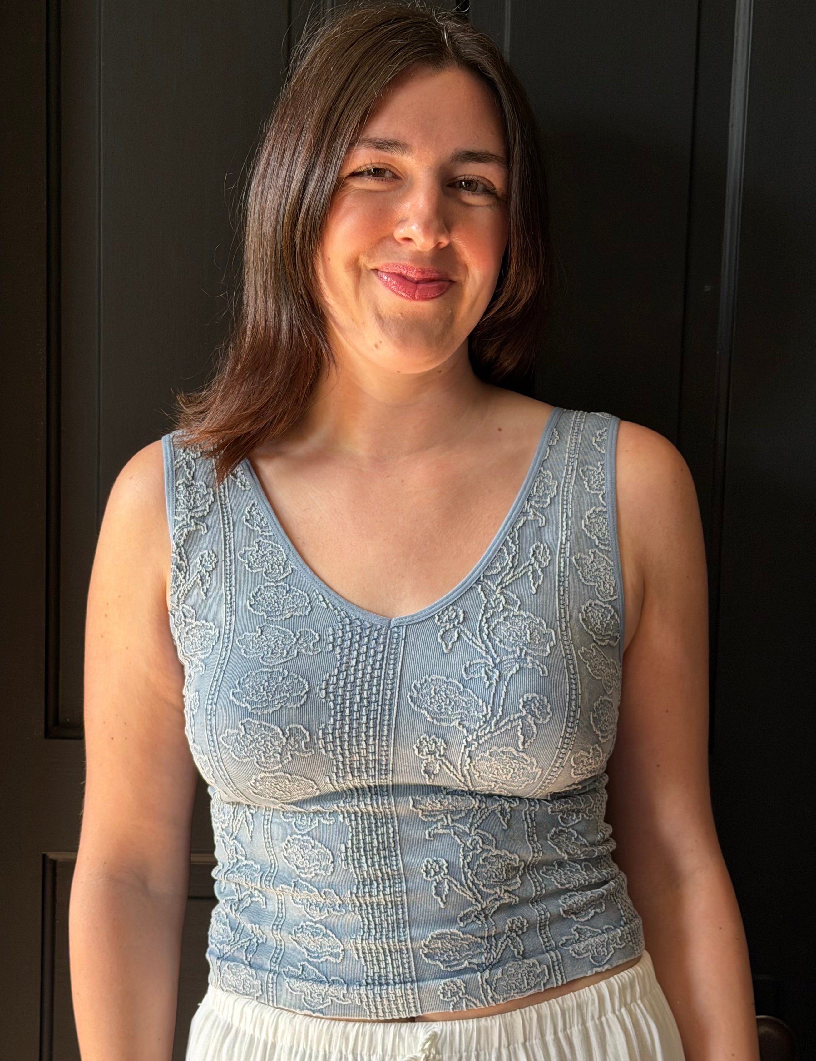 Giovanna Seamless Sculpt V-Neck Tank