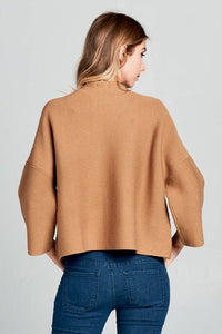 Milo Camel Loose Fit Long Sleeve Top