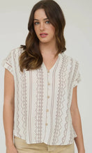 Lionel Natural Geo Pattern Button Down Short Sleeve Shirt