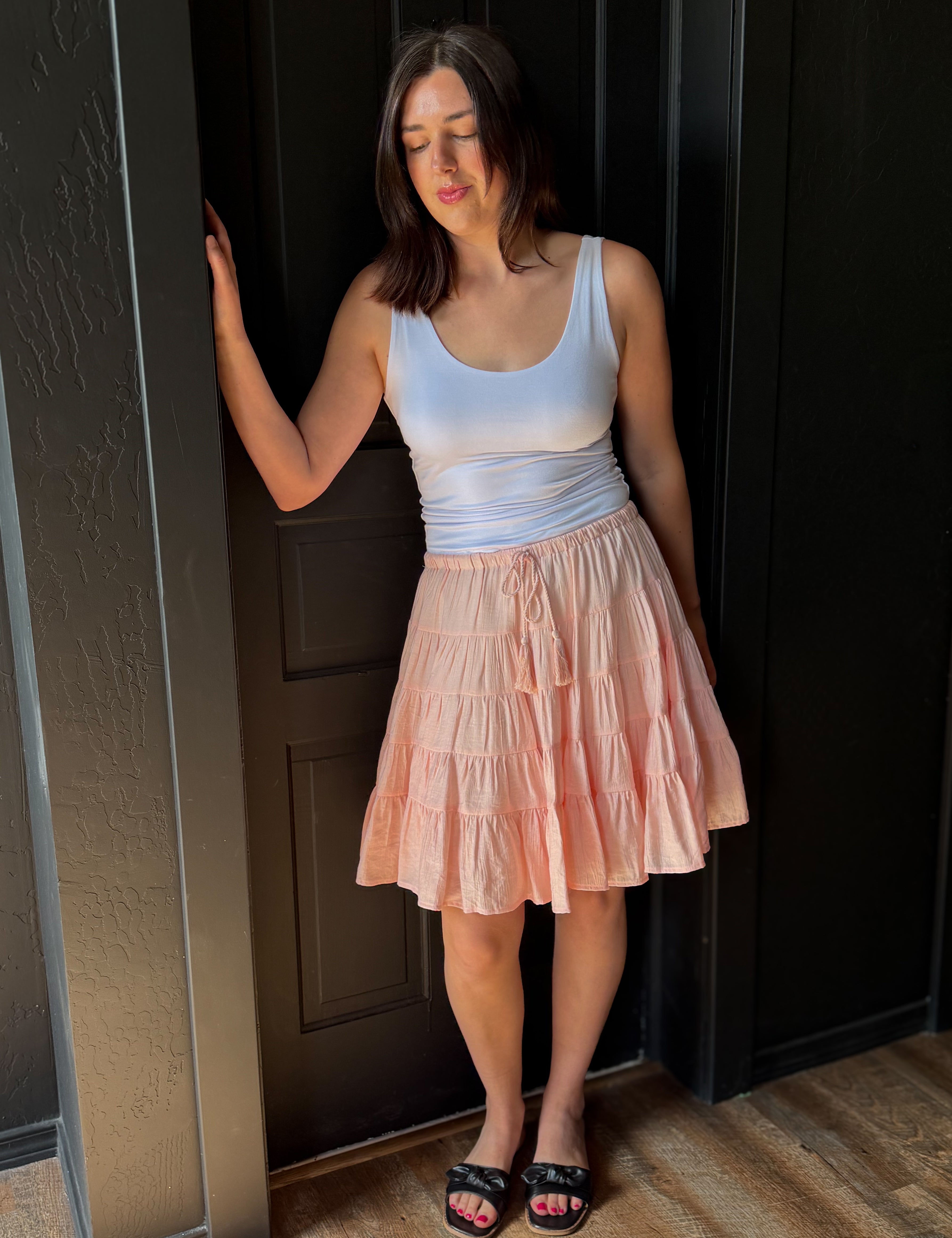 Ginger Flared Pleated Mini Skirt