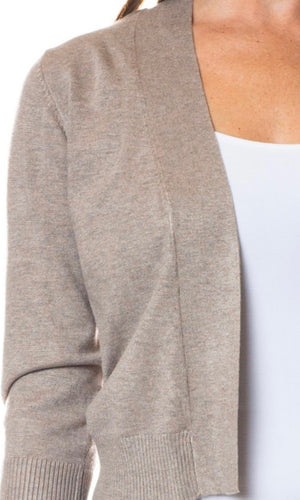 Mable Camel Open Bolero Knit Cardigan