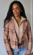 Max Plaid Print Twofer Sweater Jacket