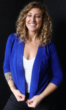 Mable Royal Blue Open Bolero Knit Cardigan